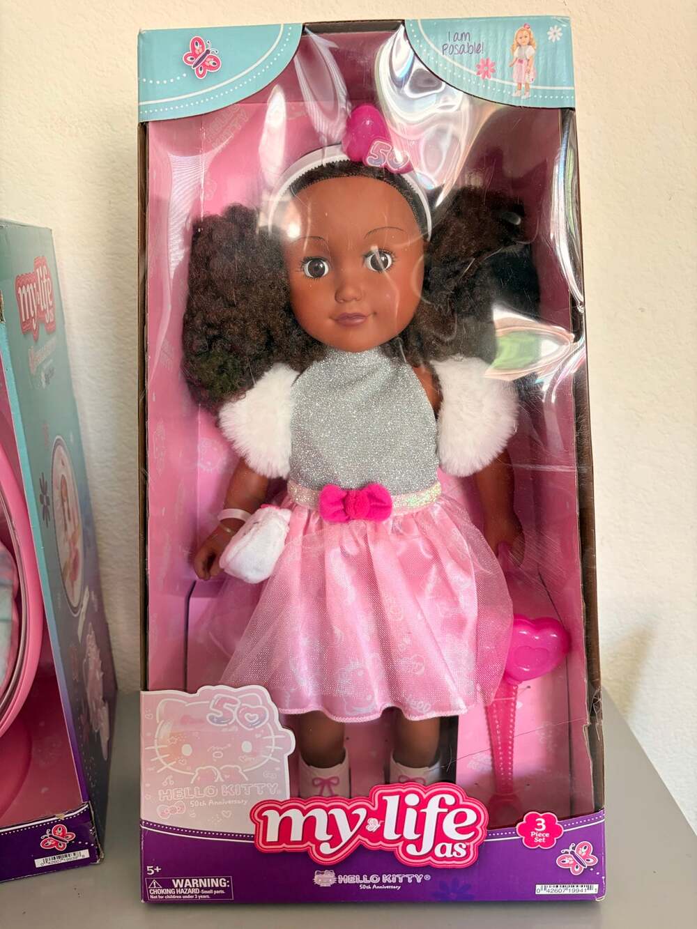 My Life As Hello Kitty 50th Anniversary 18” Doll Brunette Curly Hair 2024 NEW